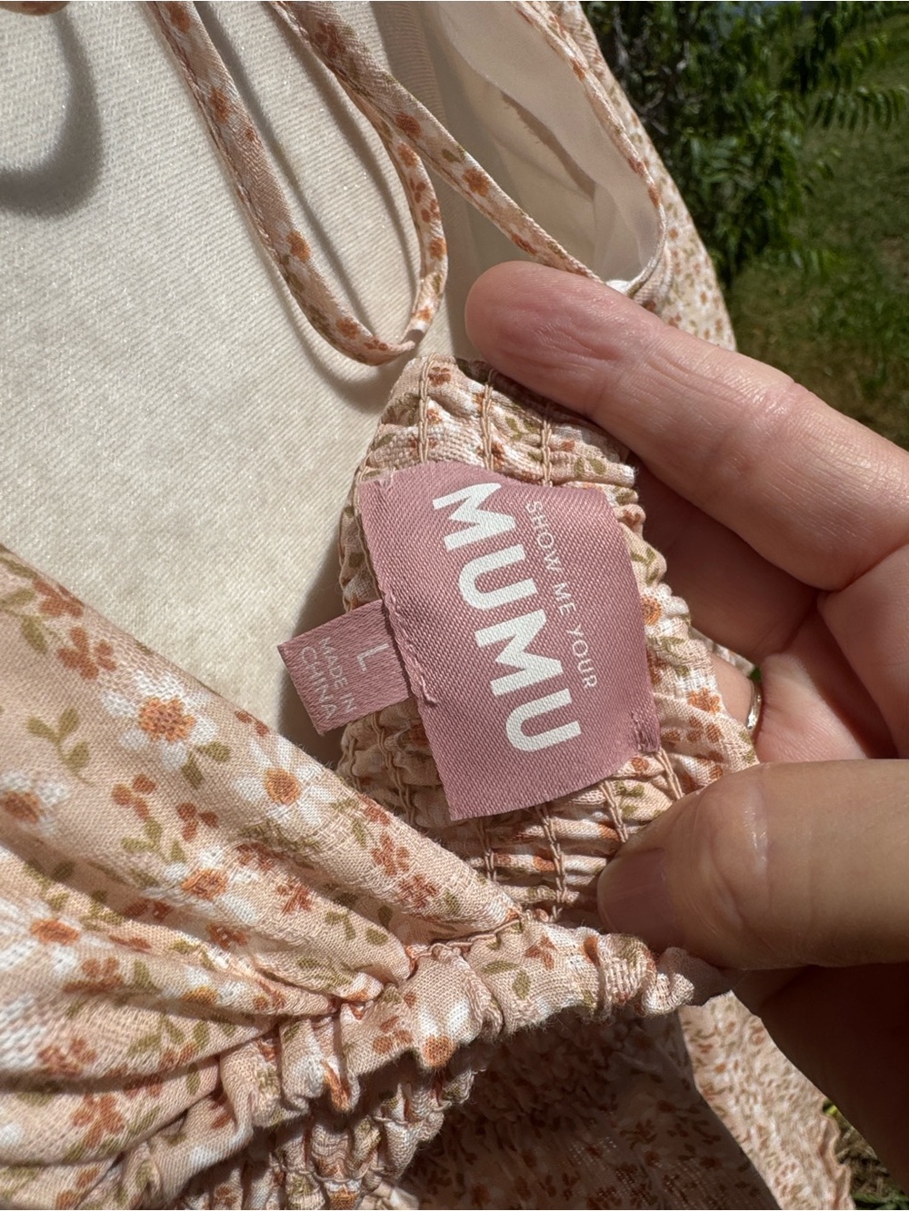 Show Me Your Mumu Odette Midi Dress Ditsy Floral Linen Blend Peasant Feminine L - Picture 10 of 11